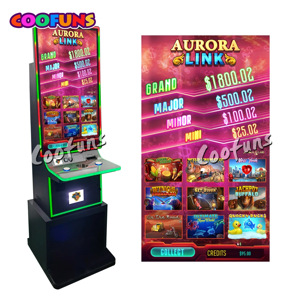 American Nudge Skill PC Board Aurora Link Jackpot Coin Fruit Slot Game Machine